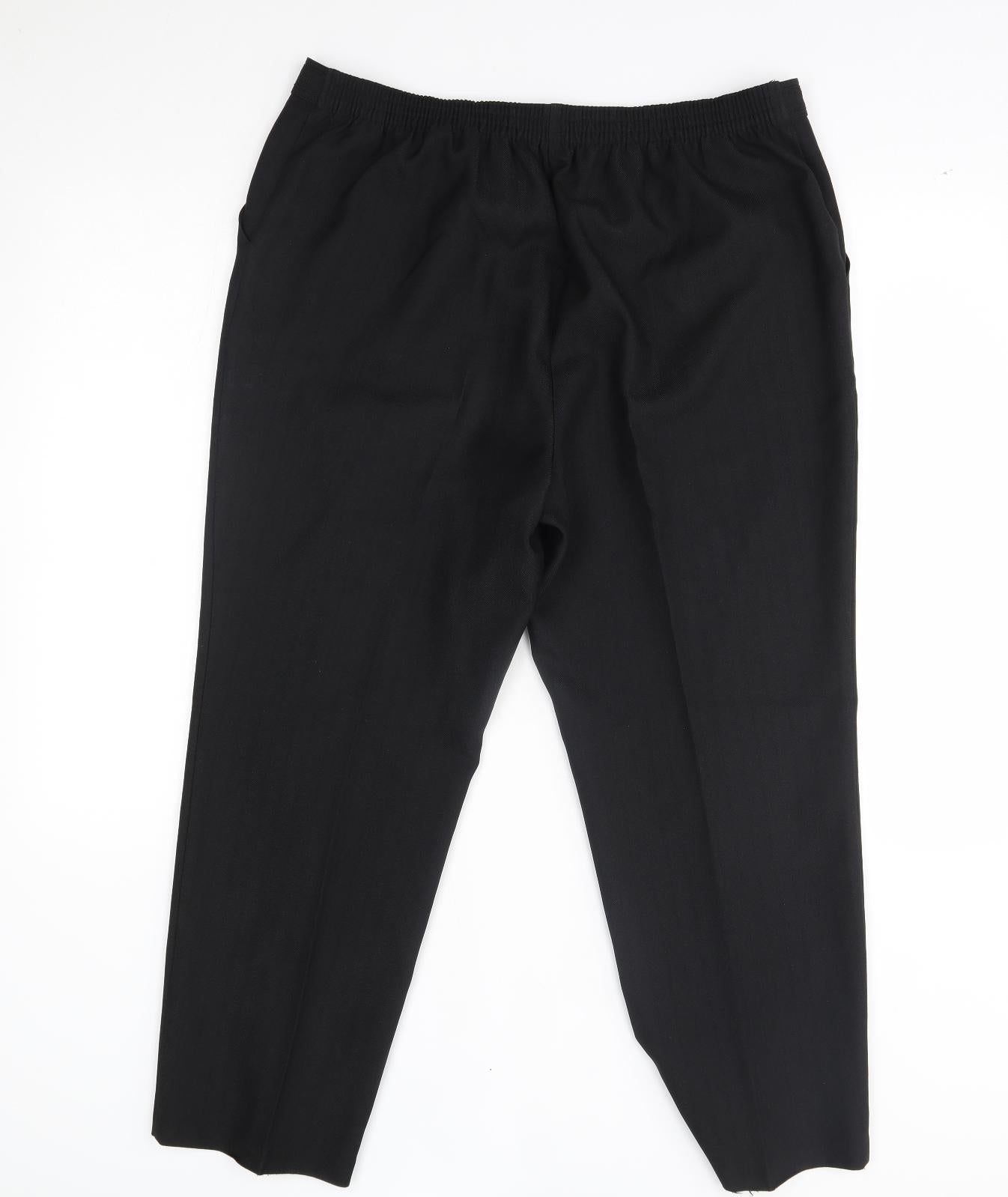 M&S Womens Black   Trousers  Size 16 L26 in