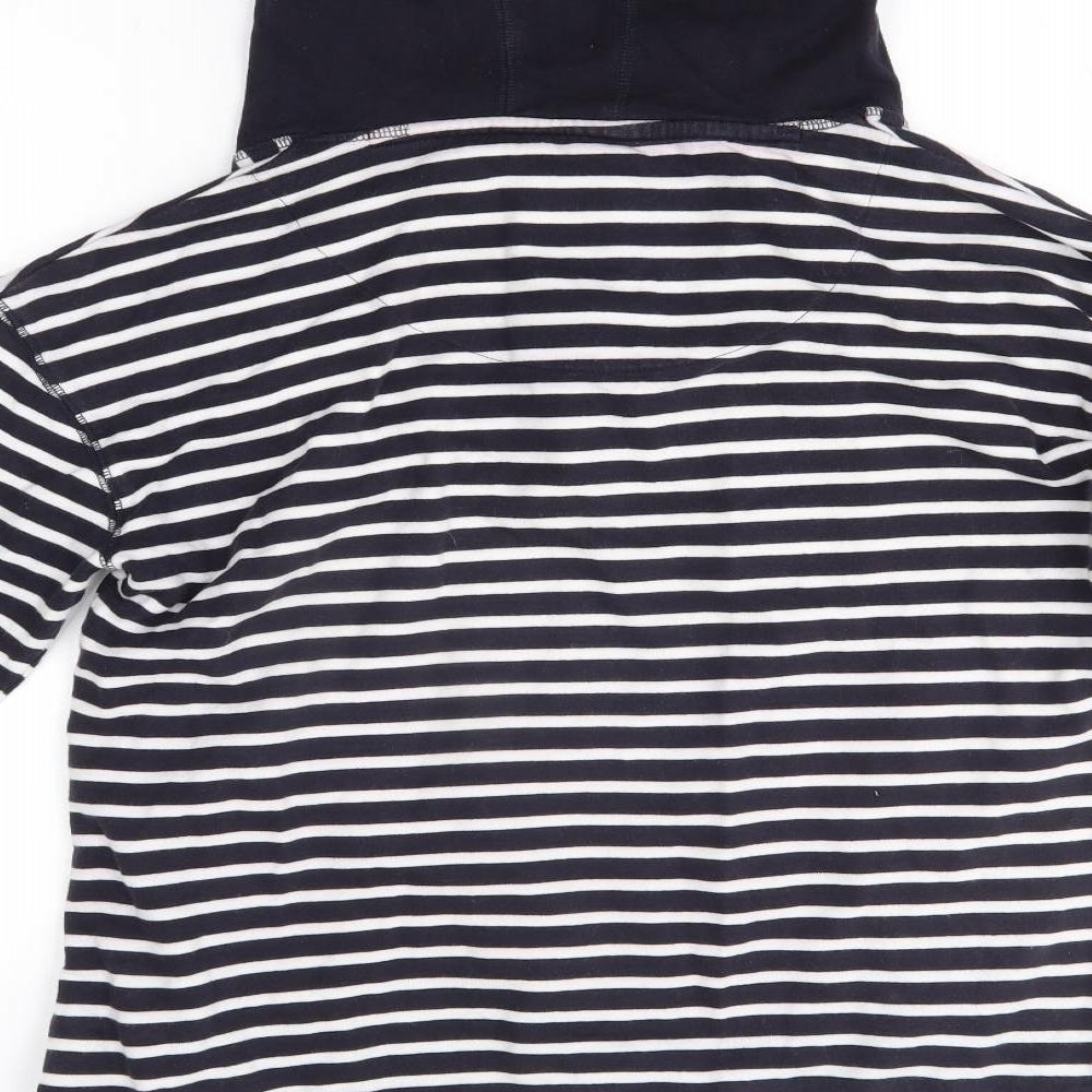 NEXT Womens Black Striped  Full Zip Hoodie Size 10