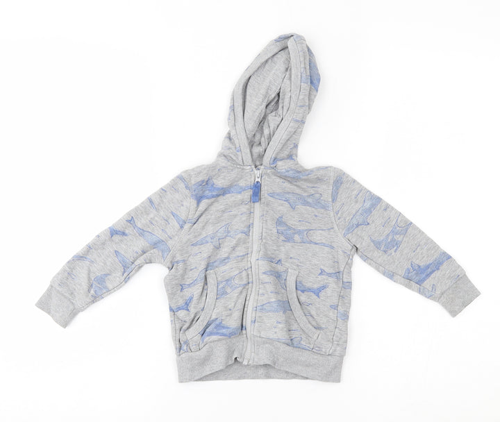 TU Baby Grey   Full Zip Jumper Size 12-18 Months  - hoodie