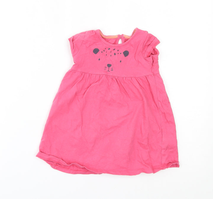 F&F Girls Pink Basic Blouse Size 9-12 Months