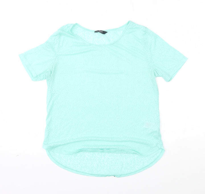 F&F Womens Blue Basic T-Shirt Size 10 -