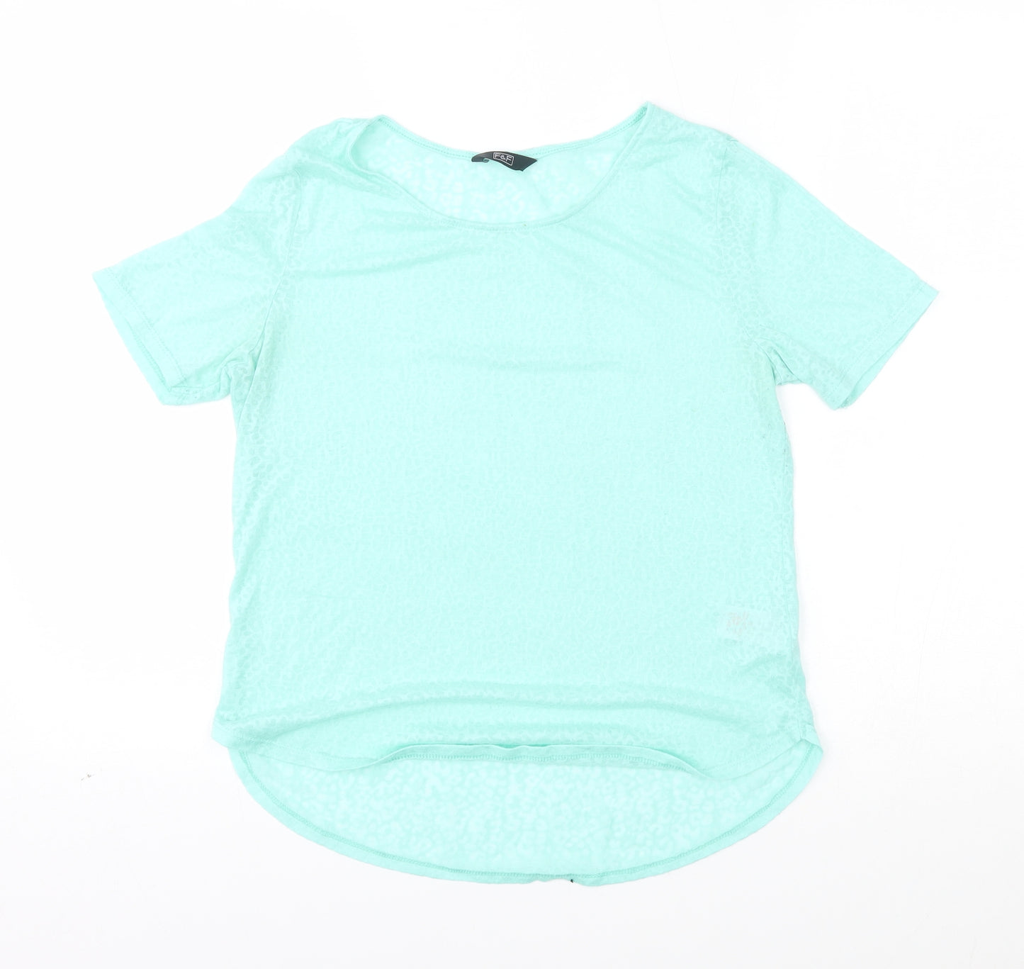 F&F Womens Blue   Basic T-Shirt Size 10  -