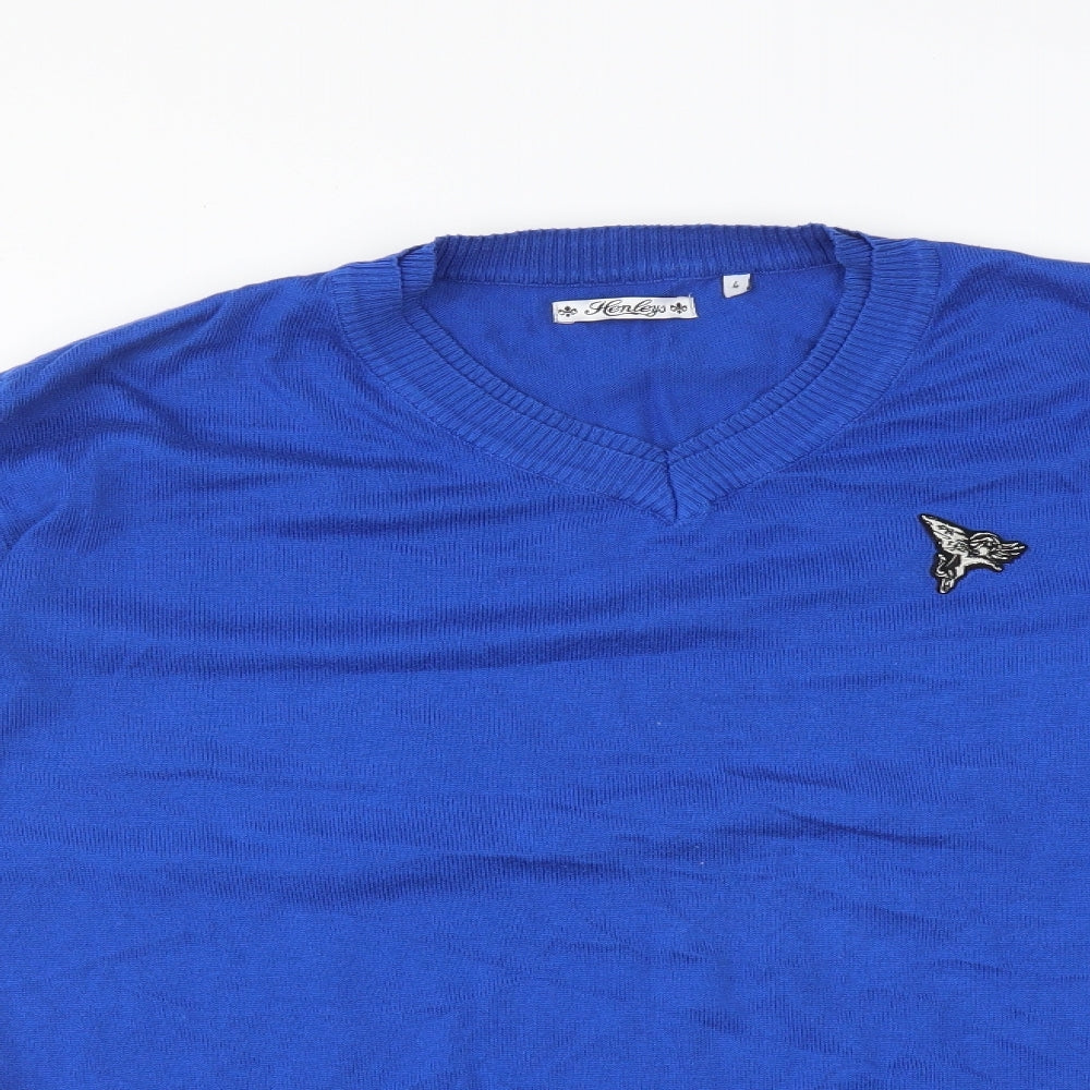 Henleys Mens Blue   Pullover Sweatshirt Size S