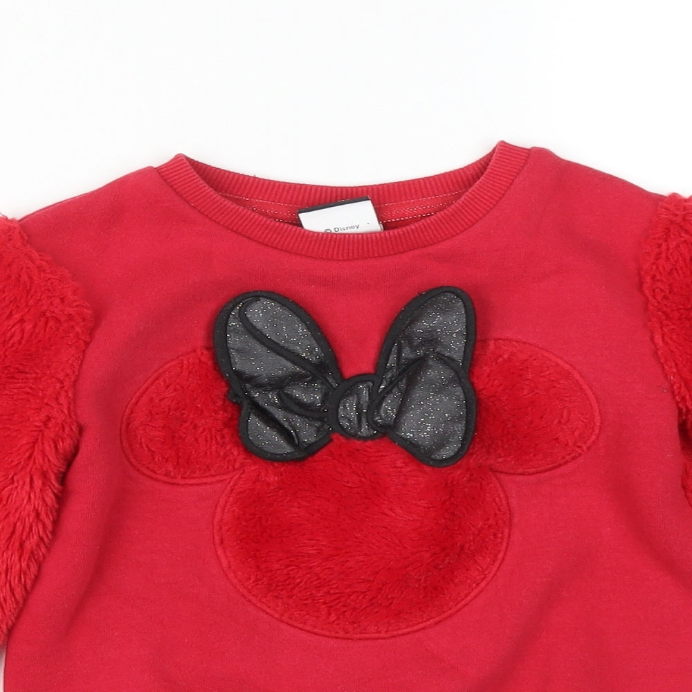 George Girls Red   Pullover Sweatshirt Size 5-6 Years  - MINNIE MOUSE