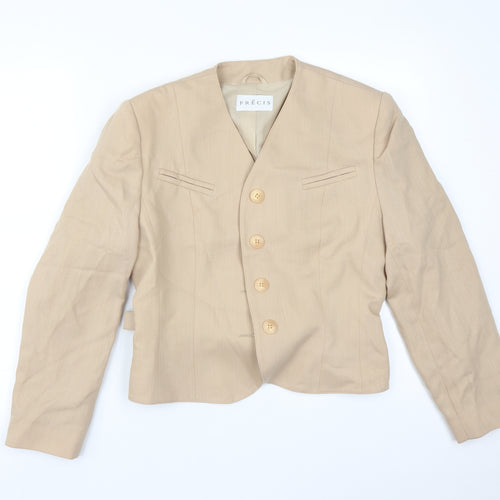 Precis Womens Beige   Jacket Suit Jacket Size 14