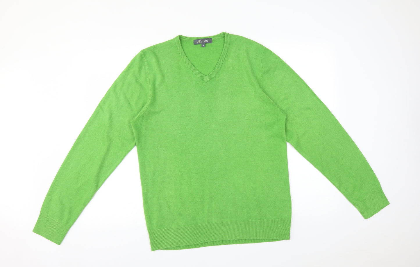 M&S Mens Green   Pullover Sweatshirt Size M