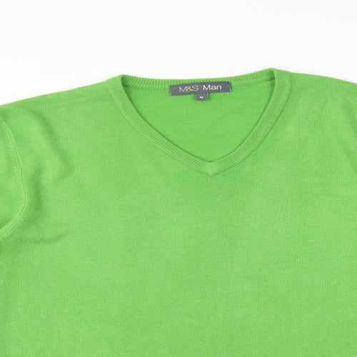 M&S Mens Green   Pullover Sweatshirt Size M