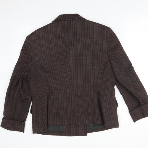 NEXT Womens Brown Check  Jacket Suit Jacket Size 16