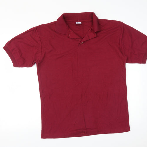 BETTER BASICS Mens Red    Polo Size L