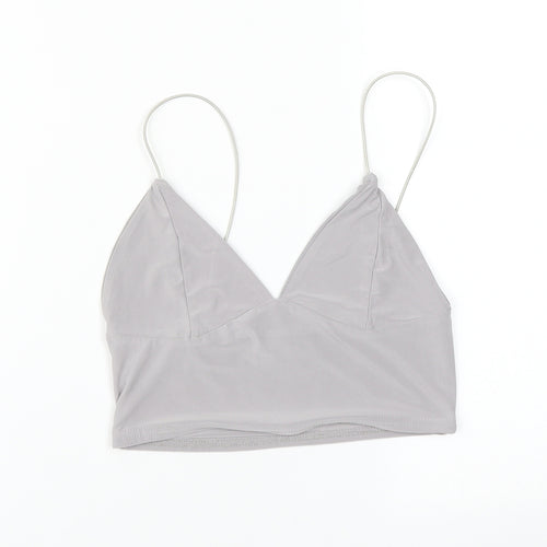 PRETTYLITTLETHING Womens Grey   Basic T-Shirt Size 8