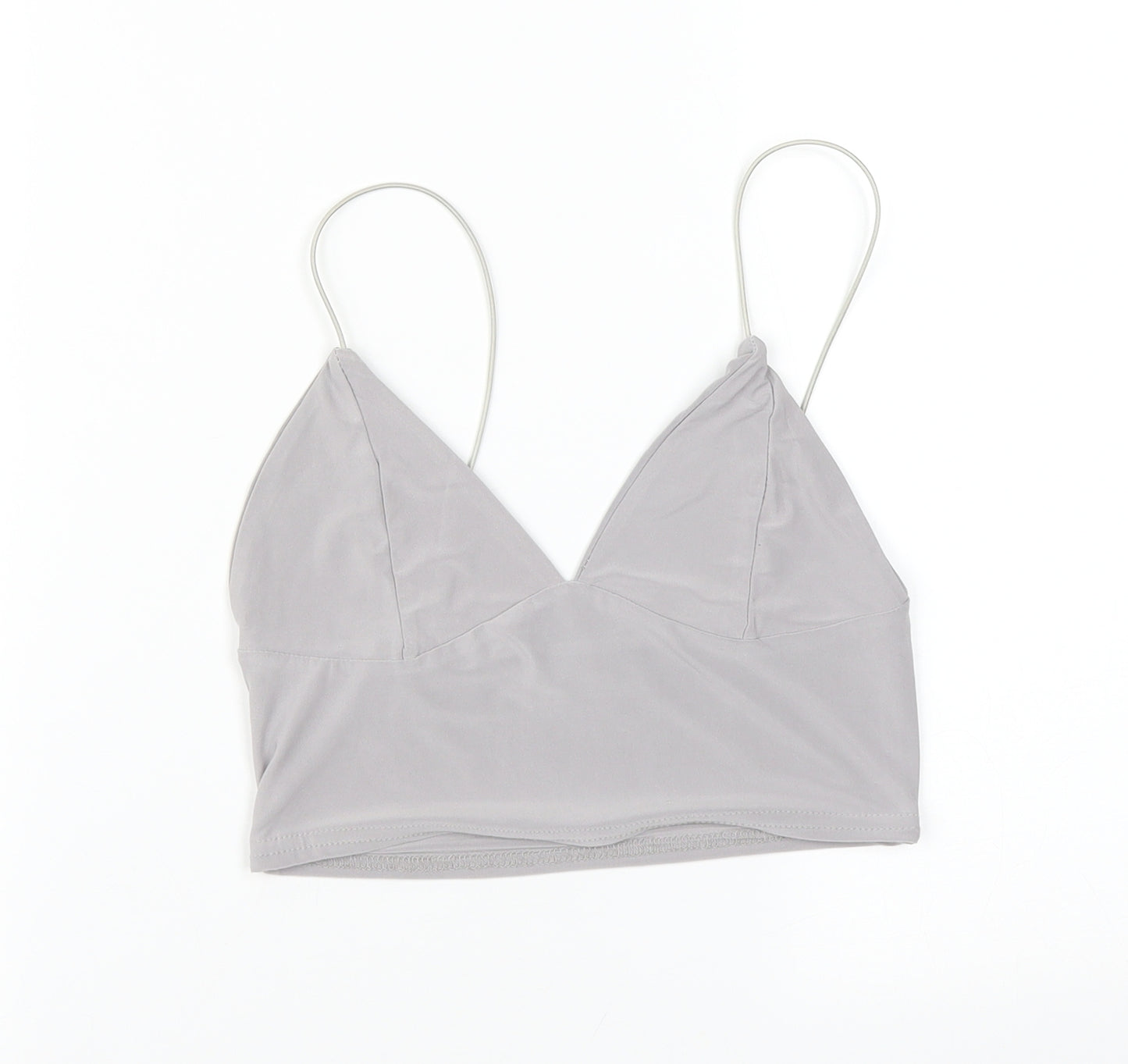 PRETTYLITTLETHING Womens Grey   Basic T-Shirt Size 8