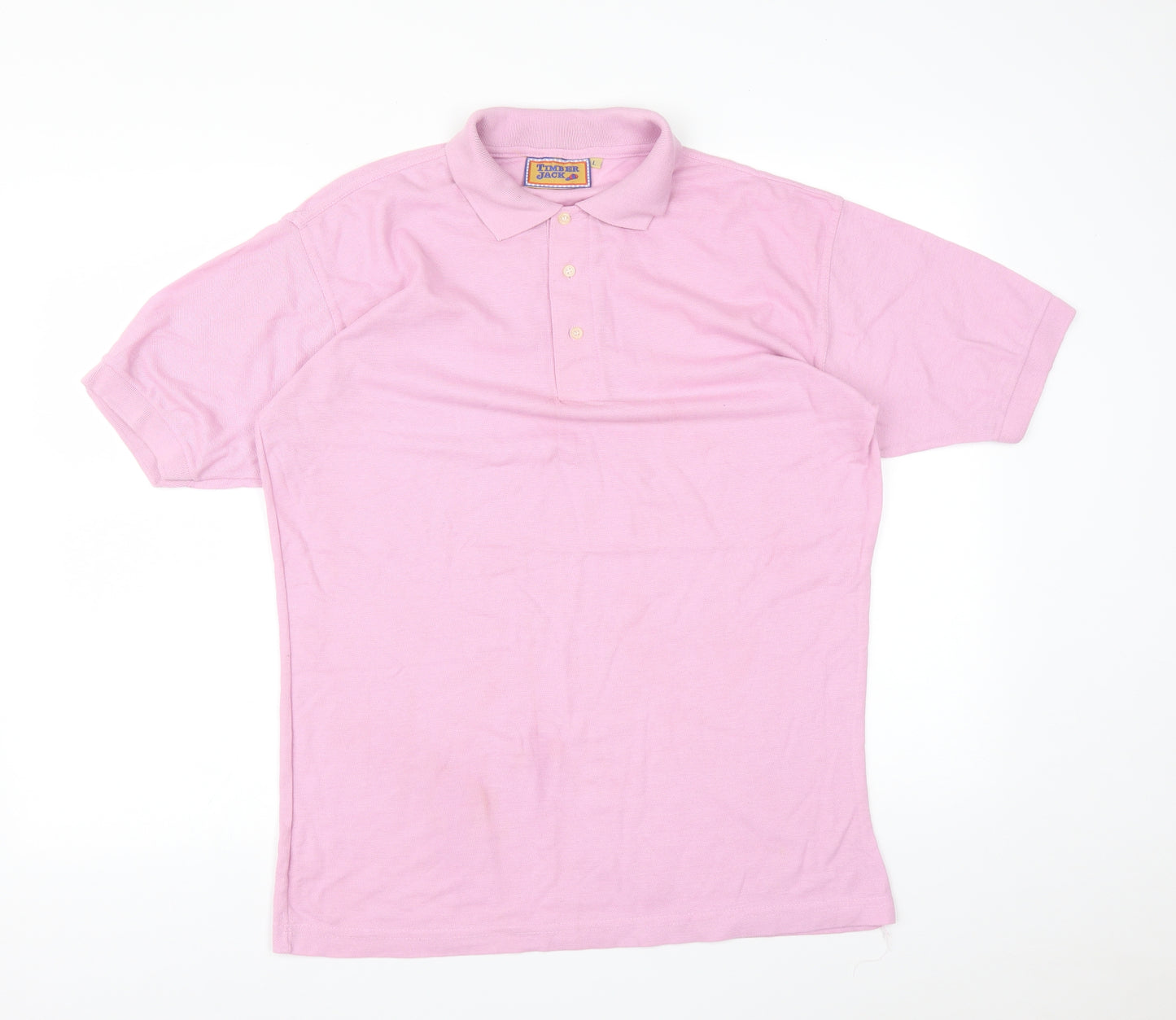 TIMBER JACK Womens Pink   Basic Polo Size L