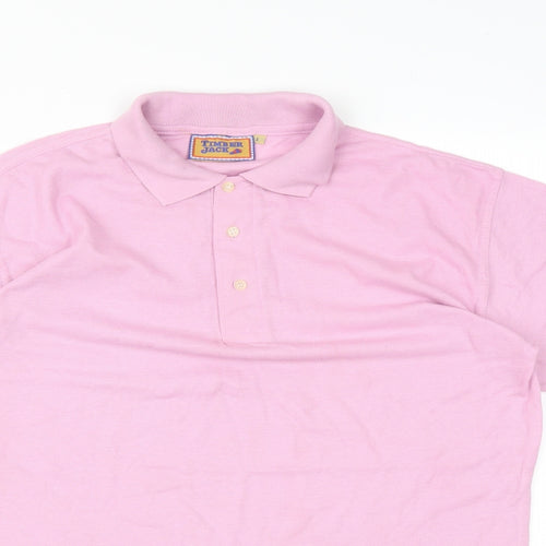 TIMBER JACK Womens Pink   Basic Polo Size L