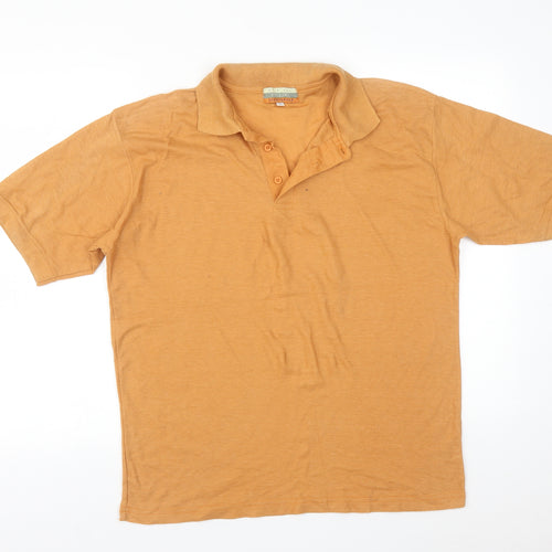Fellini Mens Orange    Polo Size L