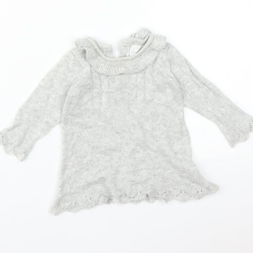 F&F Girls Grey   Basic T-Shirt Size 3-6 Months