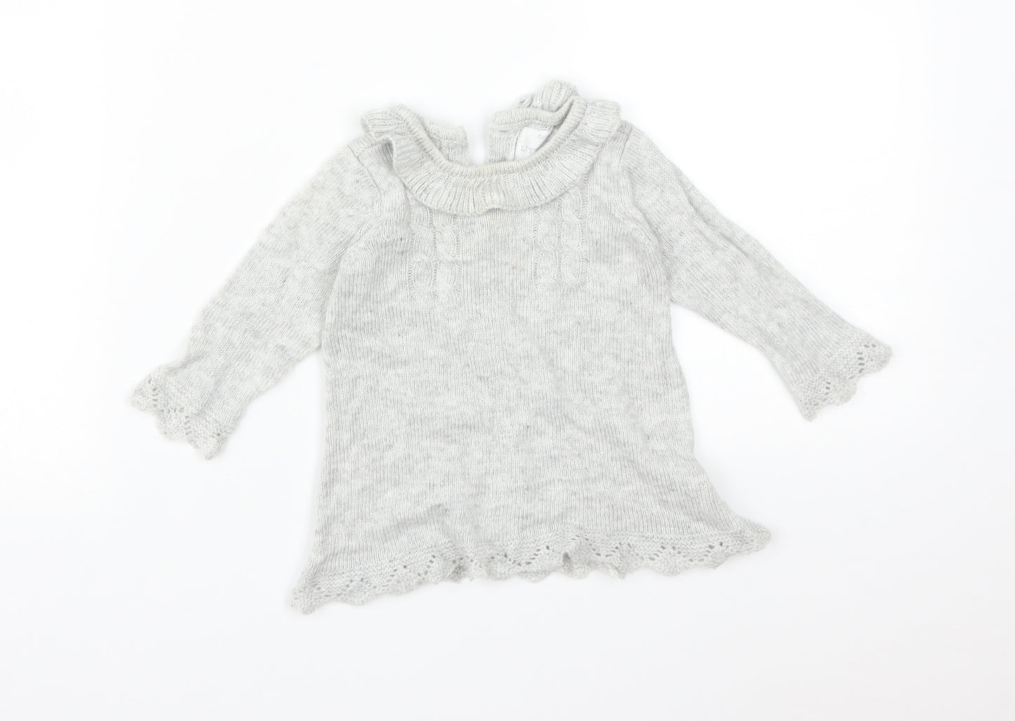 F&F Girls Grey   Basic T-Shirt Size 3-6 Months