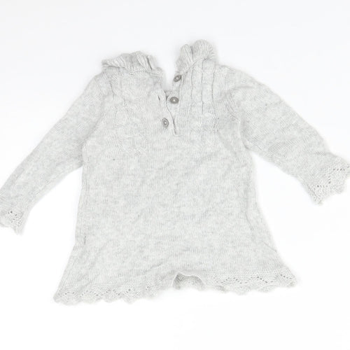 F&F Girls Grey   Basic T-Shirt Size 3-6 Months