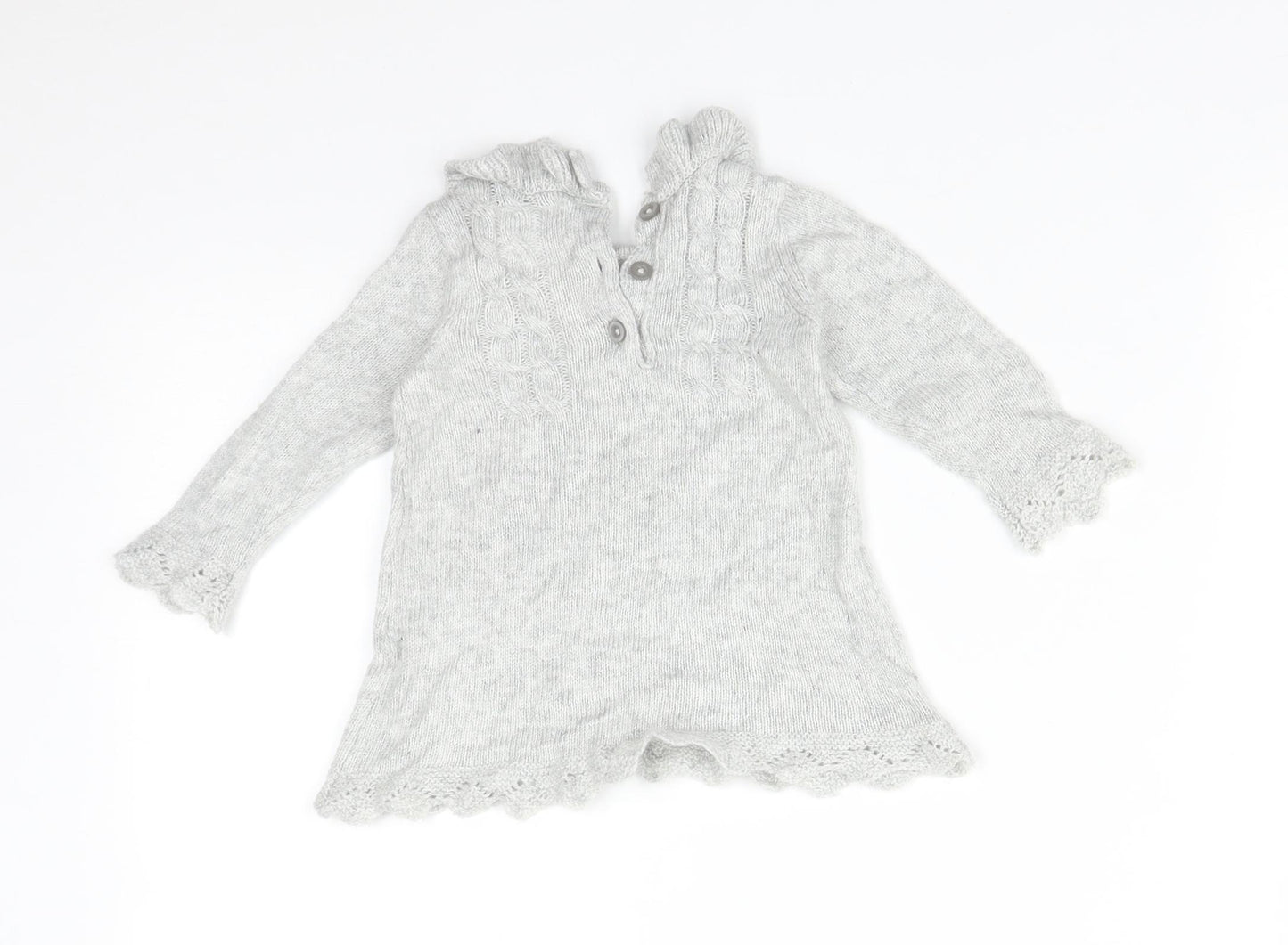 F&F Girls Grey   Basic T-Shirt Size 3-6 Months