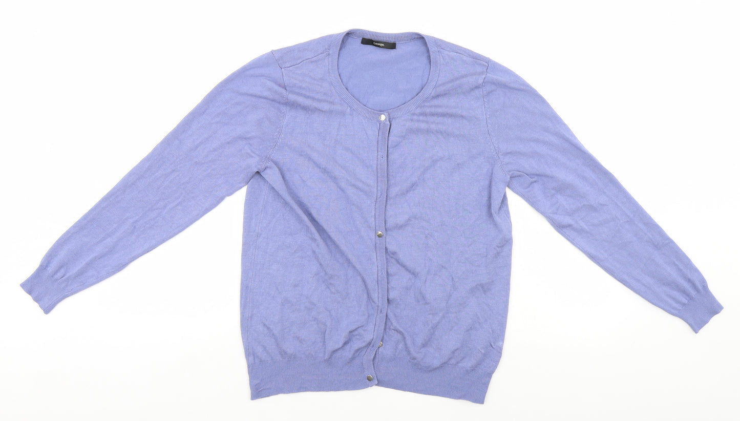 George Womens Blue   Cardigan Jumper Size 14