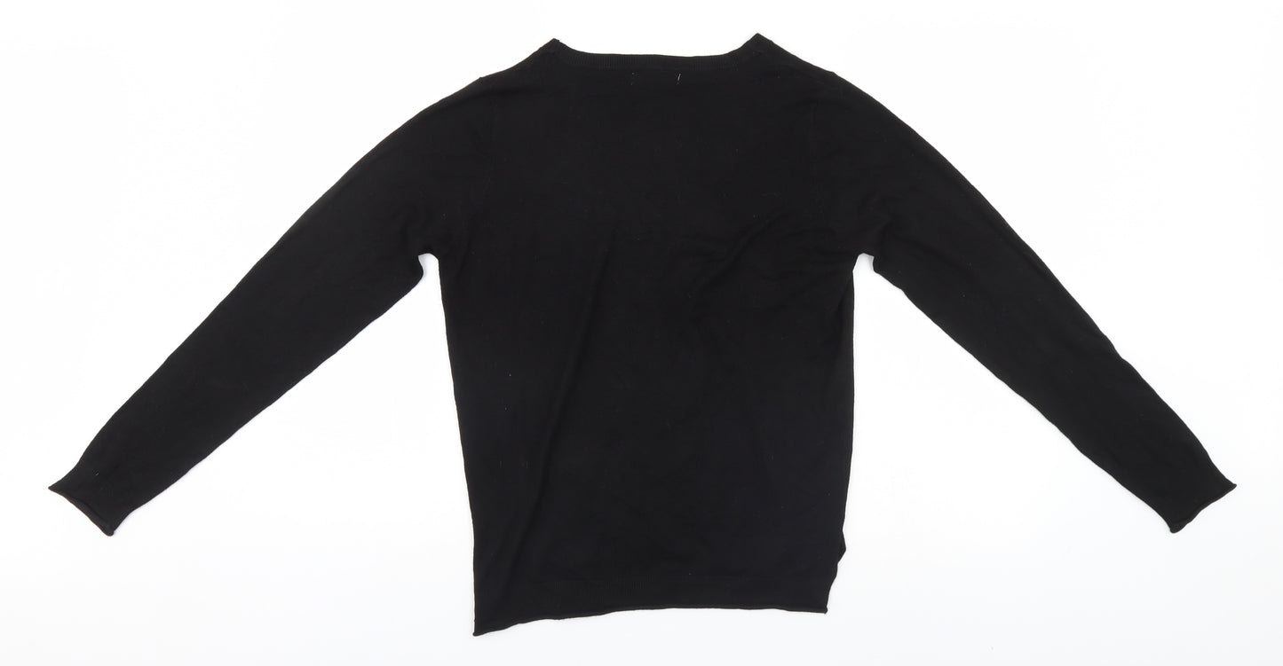 Lefties Mens Black   Cardigan Jumper Size L