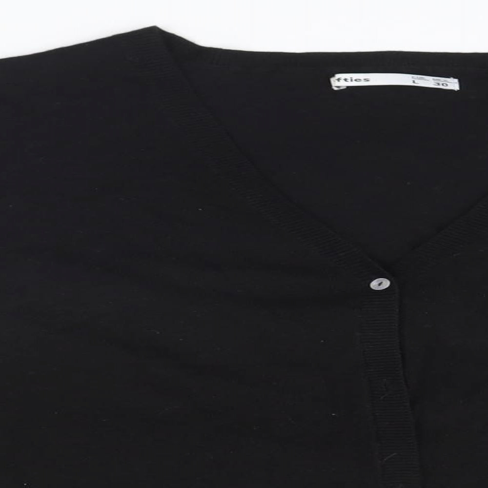 Lefties Mens Black   Cardigan Jumper Size L
