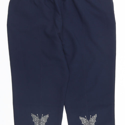Preworn Womens Blue   Trousers  Size 18 L26 in - Butterfly