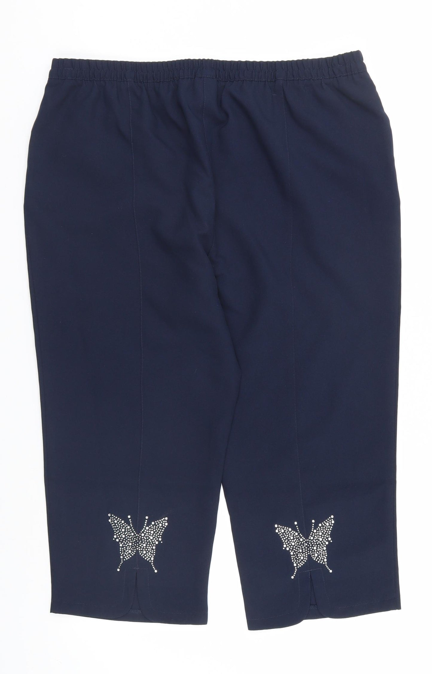 Preworn Womens Blue   Trousers  Size 18 L26 in - Butterfly