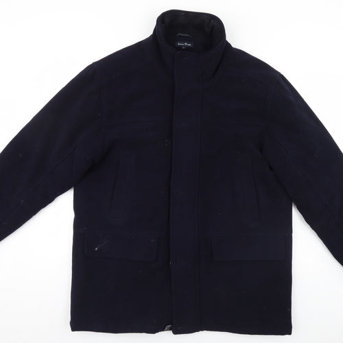 EWM Womens Blue   Overcoat Coat Size L