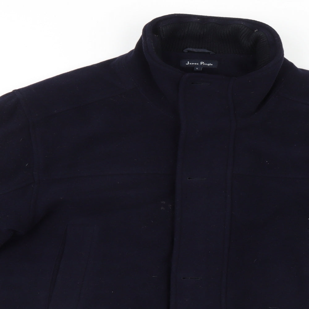 EWM Womens Blue   Overcoat Coat Size L