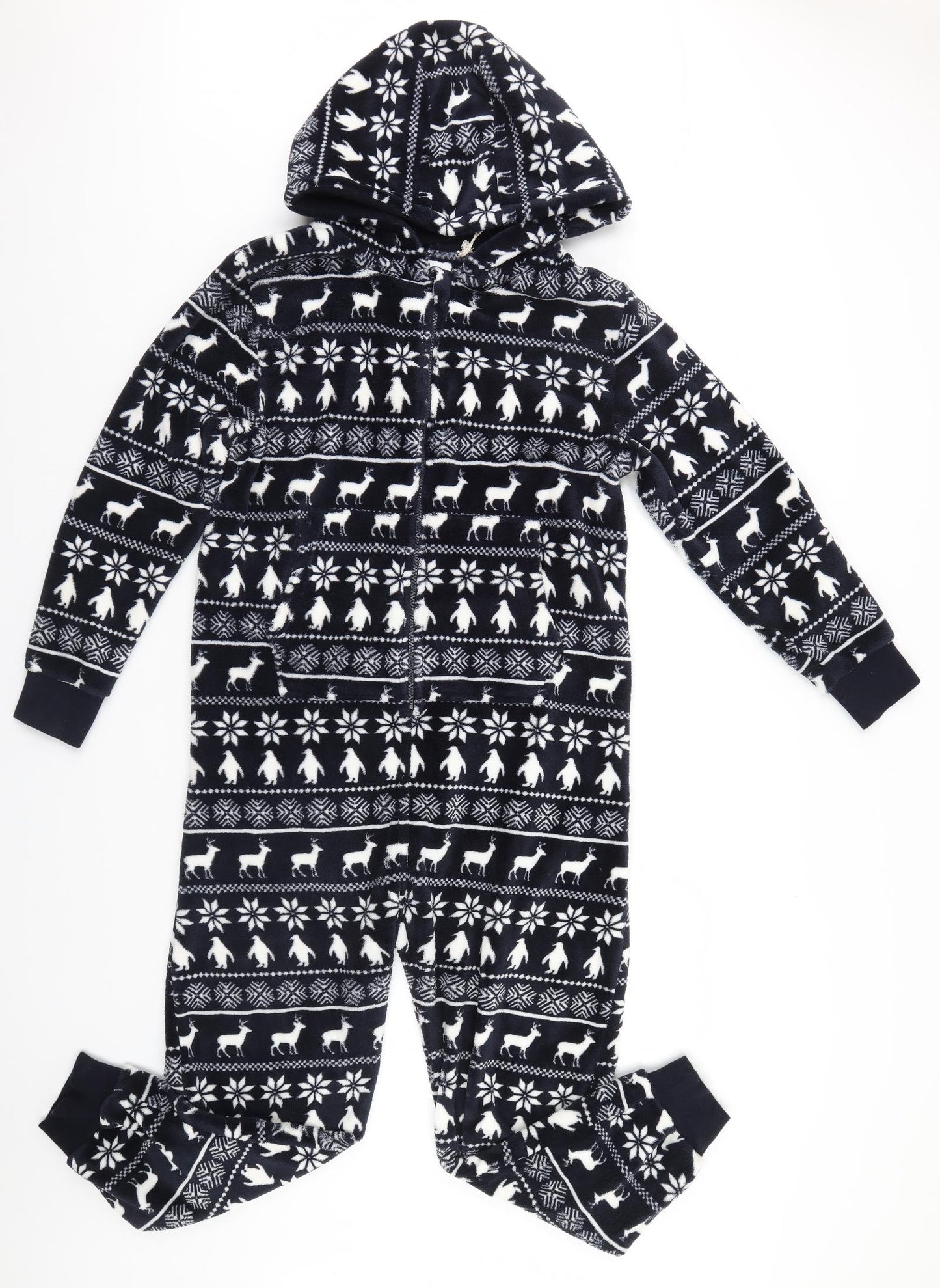 NEXT Girls Black Fair Isle   Bodysuit Size 12 Years