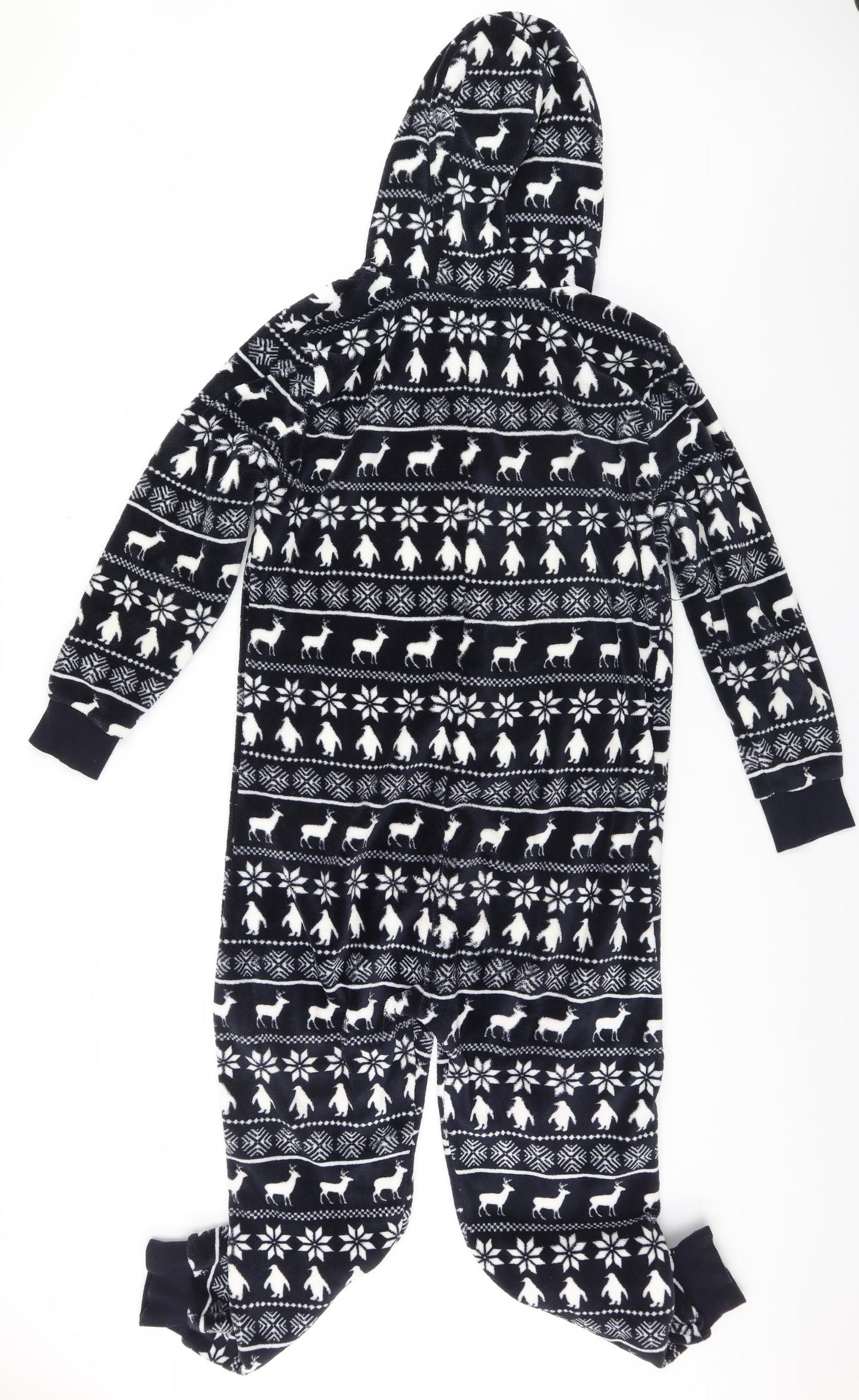 NEXT Girls Black Fair Isle   Bodysuit Size 12 Years