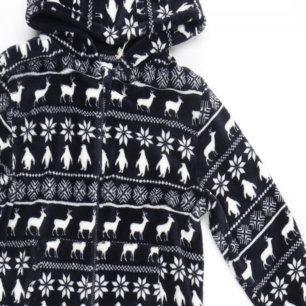 NEXT Girls Black Fair Isle   Bodysuit Size 12 Years