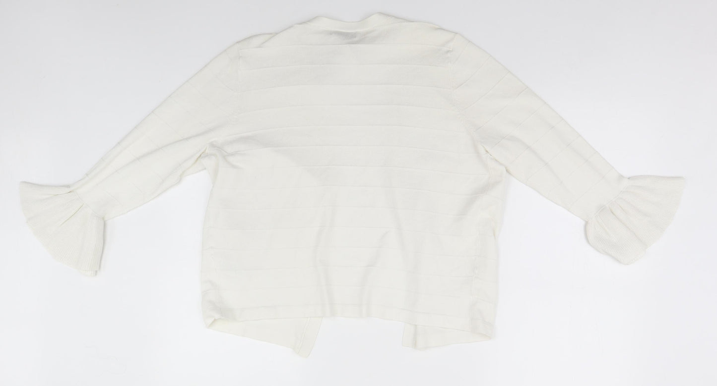 Papaya Womens White   Cardigan Jumper Size 16