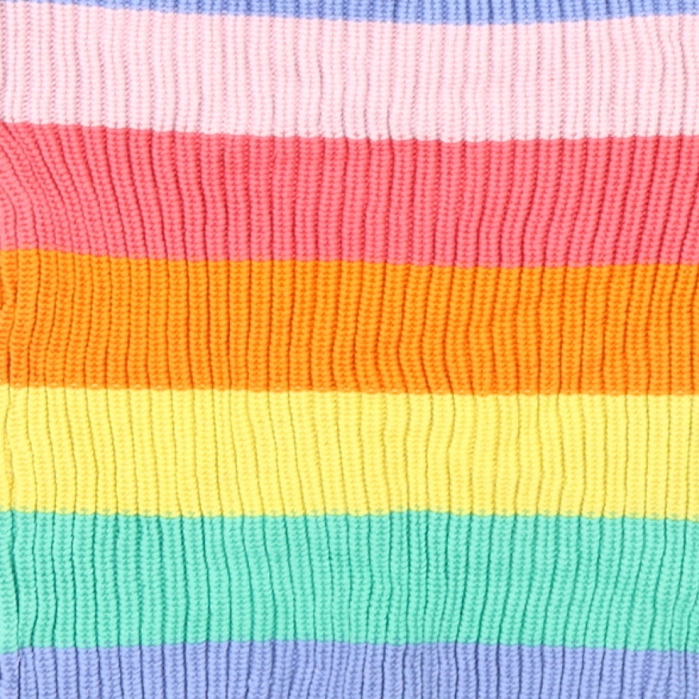 NEXT Girls Multicoloured Striped  Pullover Jumper Size 3-4 Years