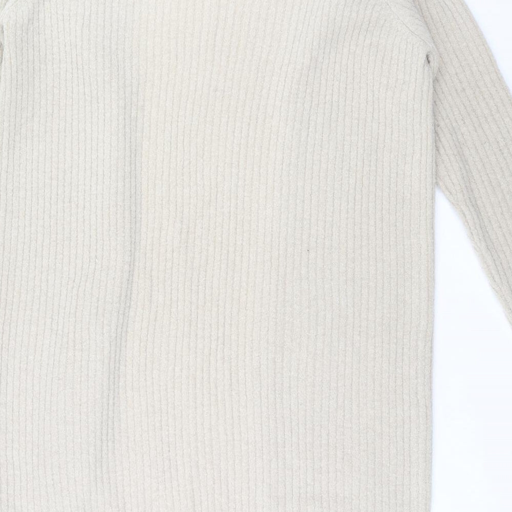 George Womens Beige Striped  Cardigan Jumper Size 14