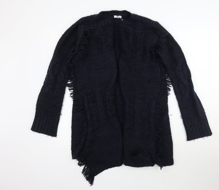 Cotton Traders Womens Blue Knit Cardigan Jumper Size 8 - Waterfall
