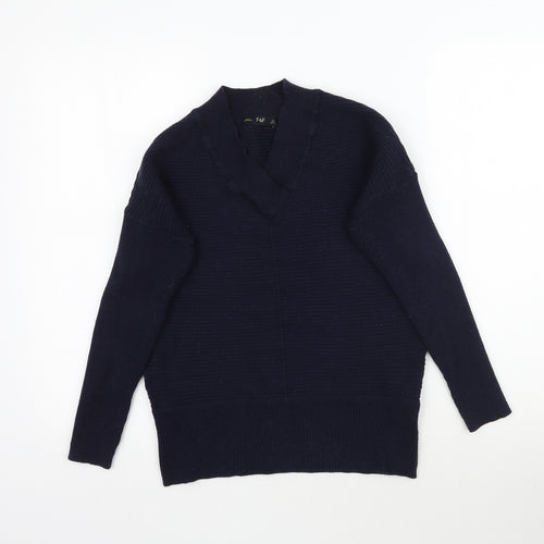F&F Womens Blue  Knit Pullover Jumper Size 6