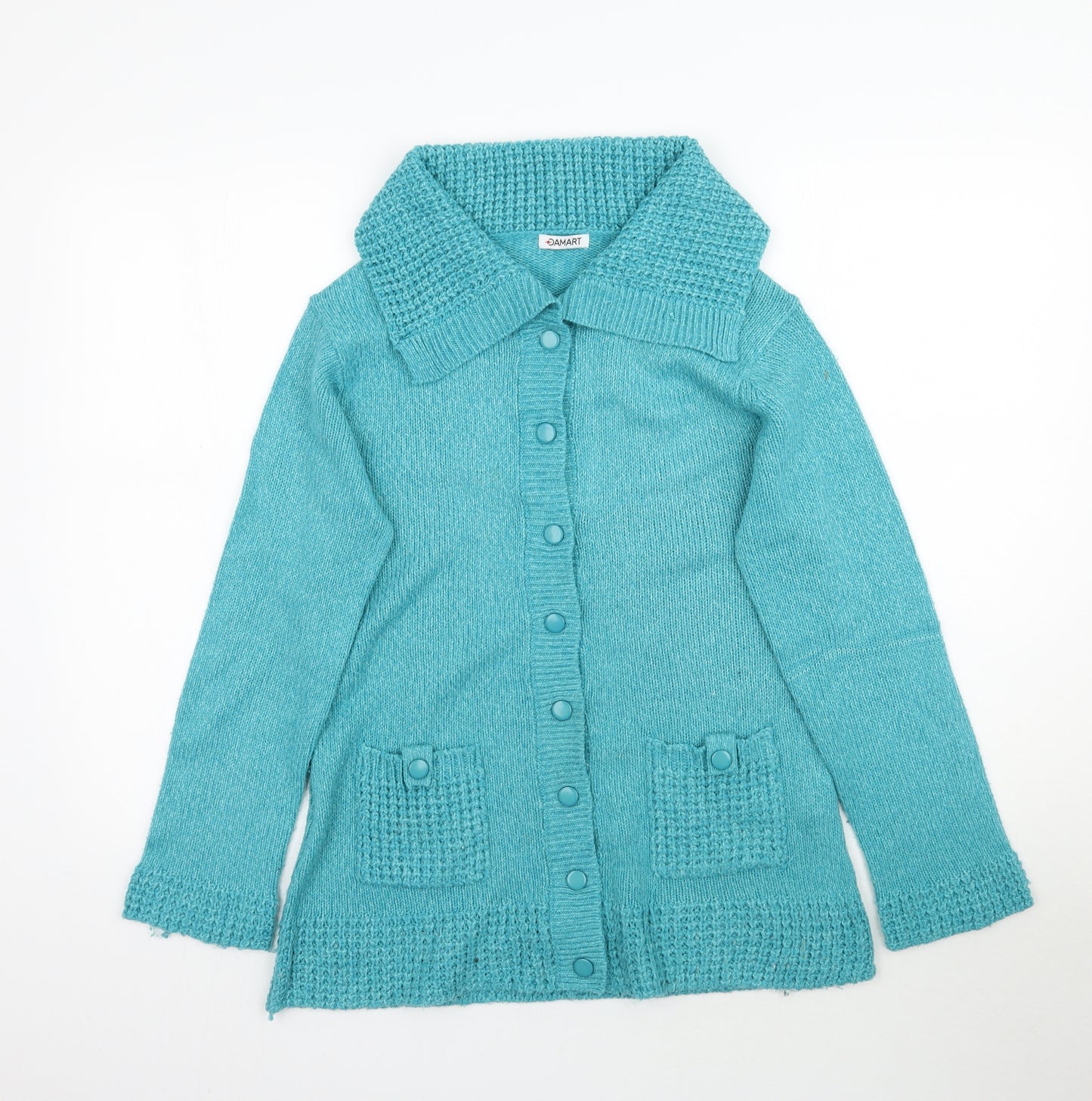 Damart Womens Blue  Knit Cardigan Jumper Size S