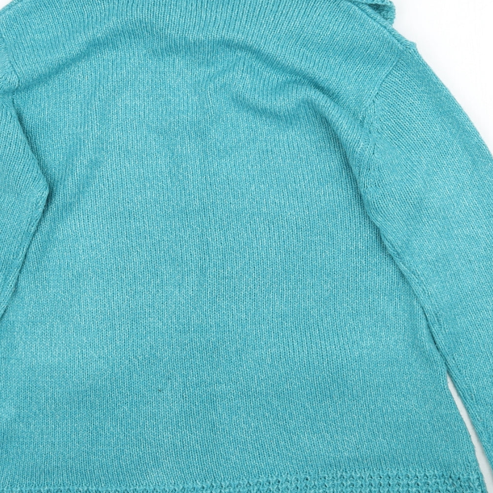 Damart Womens Blue  Knit Cardigan Jumper Size S