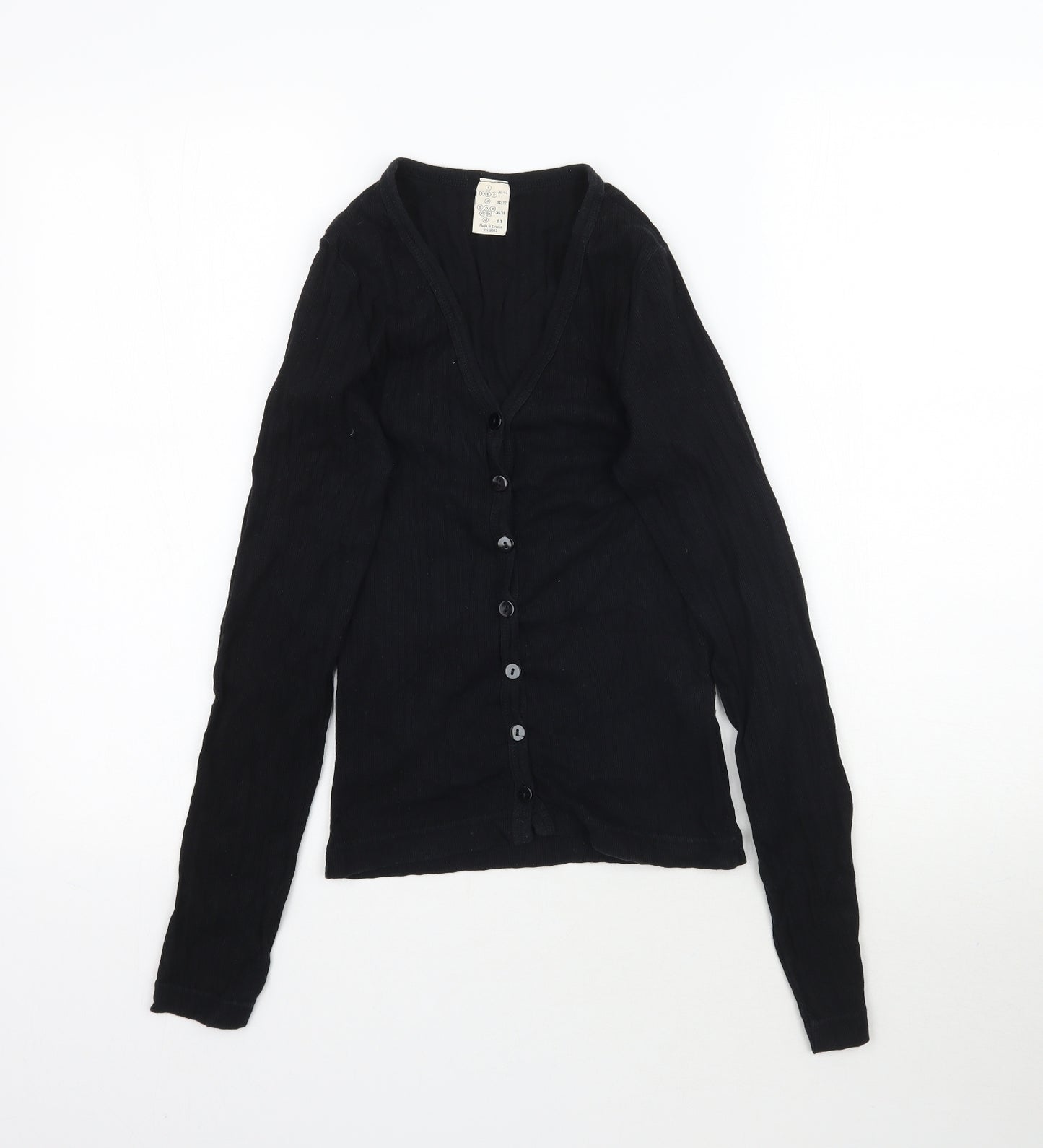 Preworn Womens Black  Knit Cardigan Jumper Size 10