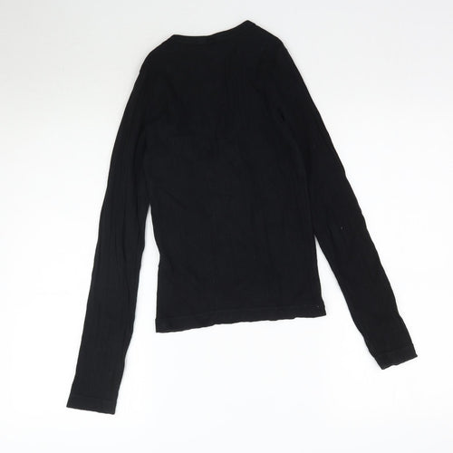 Preworn Womens Black  Knit Cardigan Jumper Size 10
