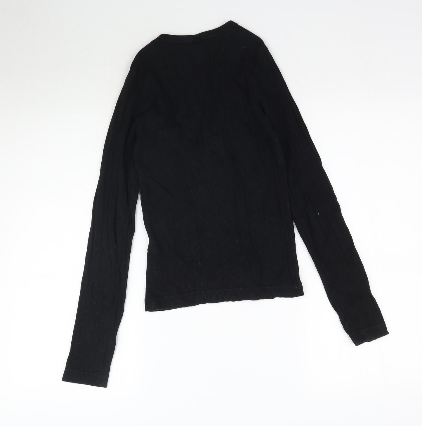 Preworn Womens Black  Knit Cardigan Jumper Size 10