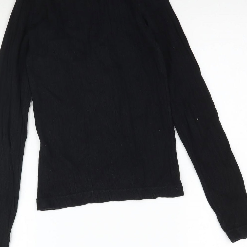 Preworn Womens Black  Knit Cardigan Jumper Size 10