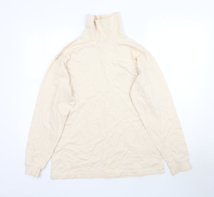 Cotton Traders Womens Beige Basic T-Shirt Size S - Oversized