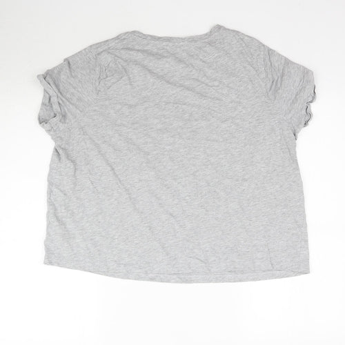 TU Womens Grey   Basic T-Shirt Size 2  - Here comes the fun