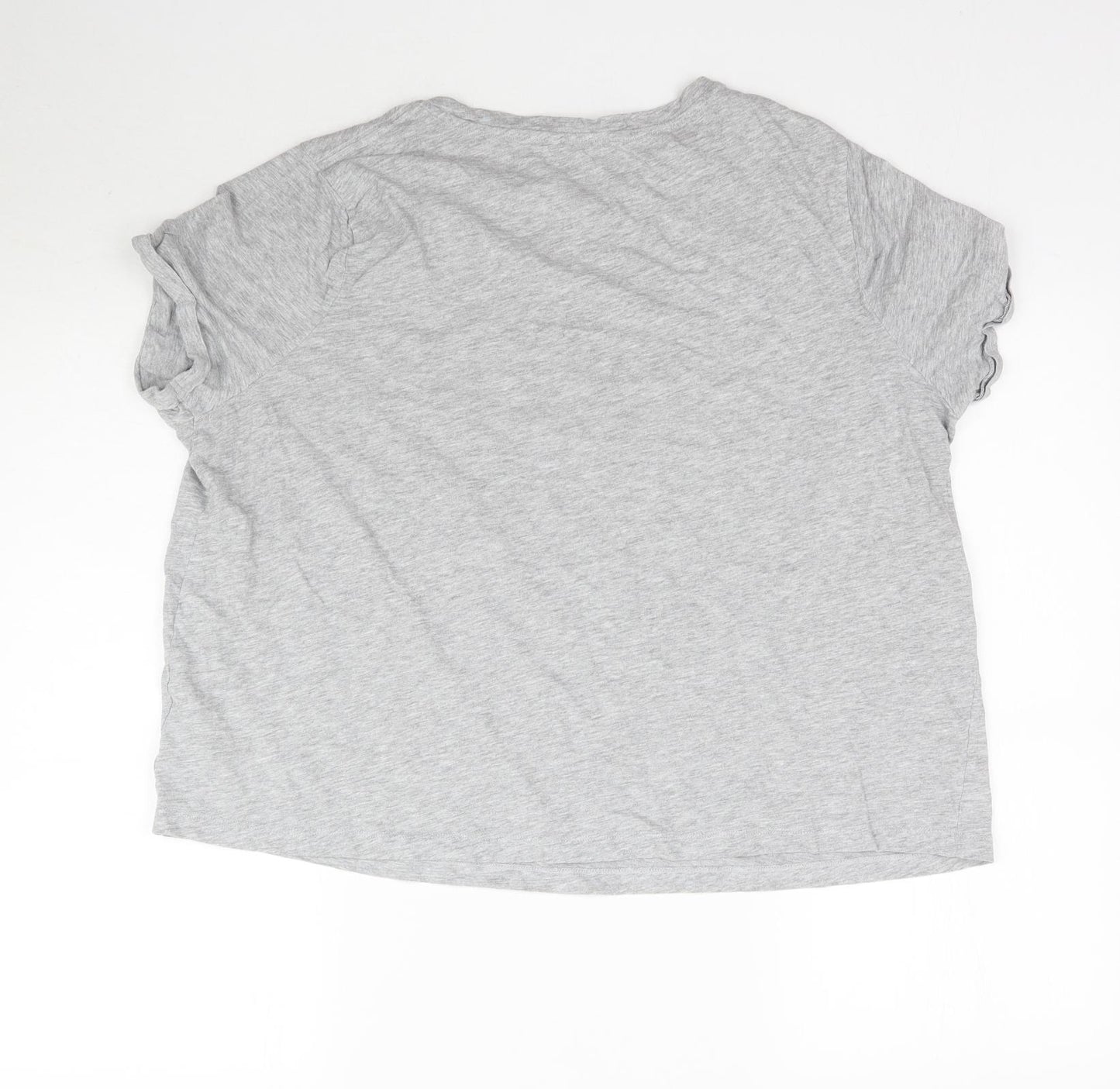TU Womens Grey   Basic T-Shirt Size 2  - Here comes the fun