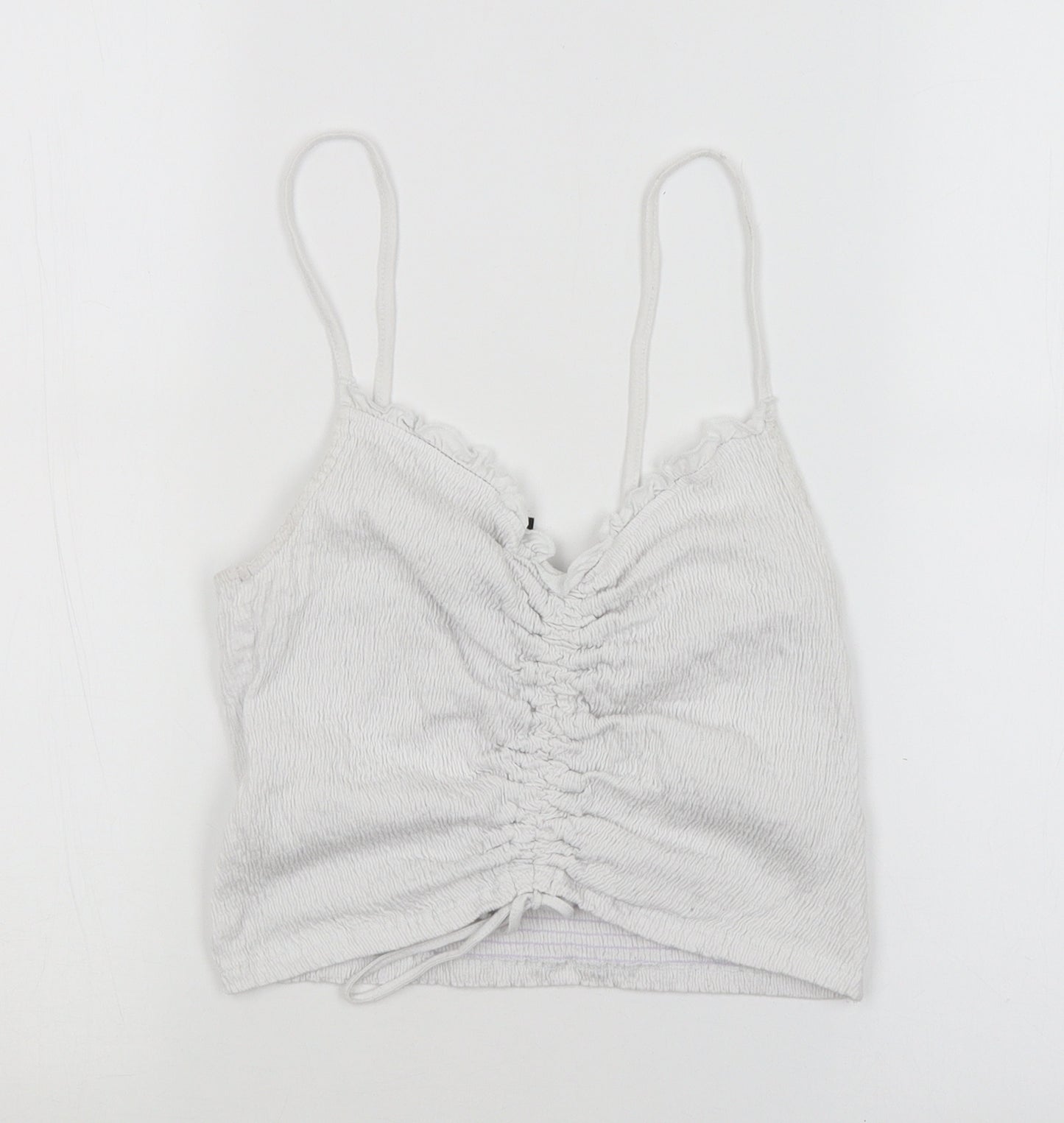 New Look Womens White   Cropped Tank Size 12