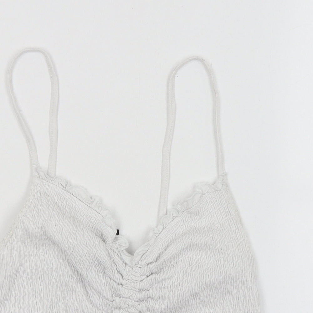 New Look Womens White   Cropped Tank Size 12