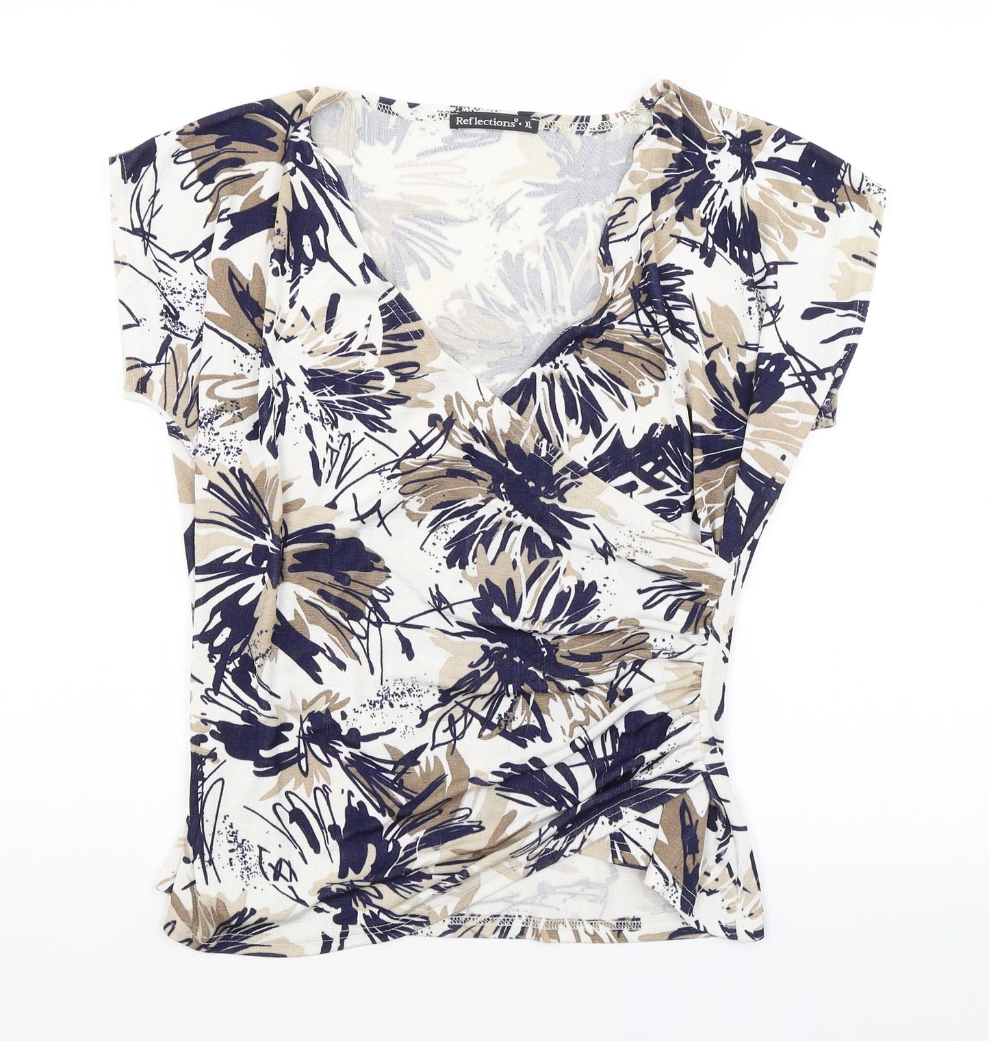 Reflections Womens Multicoloured Floral  Basic Blouse Size XL