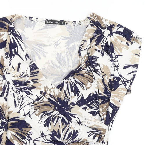 Reflections Womens Multicoloured Floral  Basic Blouse Size XL